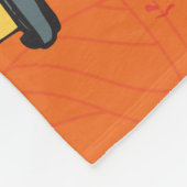 ヴィンテージバス:雲のテクスチャの背景 フリースブランケット (角)