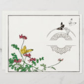 ヴィンテージバタフフランスのレーム仕訳帳タイトルページ (正面/裏面)