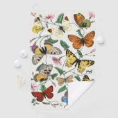 ヴィンテージバタフライとガ絵画ス ゴルフタオル (インサイチュ)