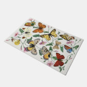 ヴィンテージバタフライとガ絵画ス ドアマット (アングル)