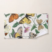 ヴィンテージバタフライとガ絵画ス バスタオルセット (ハンドタオル)