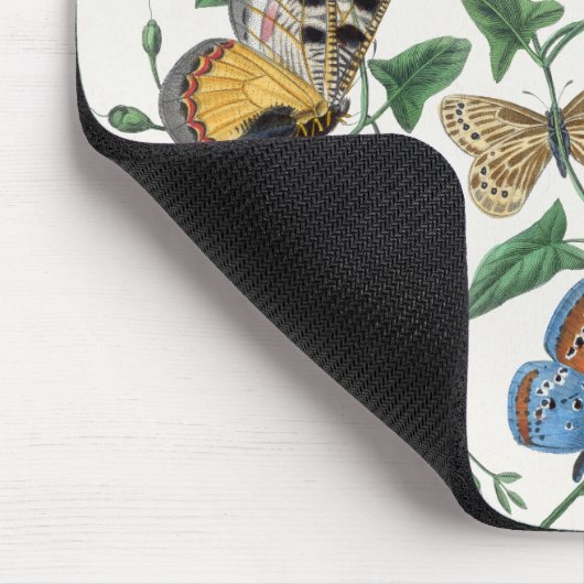 ヴィンテージバタフライとガ絵画ス マウスパッド (コーナー)
