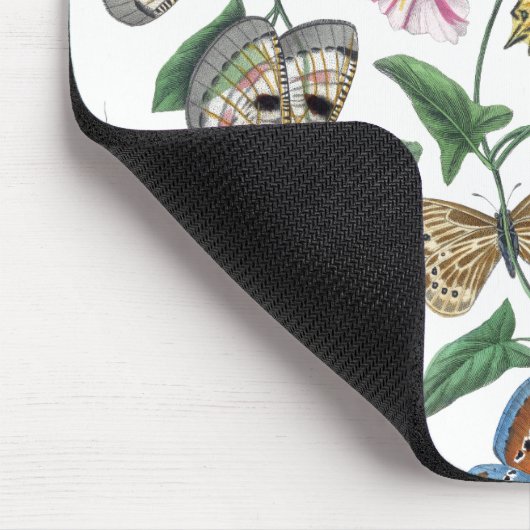 ヴィンテージバタフライとガ絵画ス マウスパッド (コーナー)