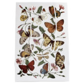 ヴィンテージバタフライとガ絵画ス ミディアムペーパーバッグ (裏面)