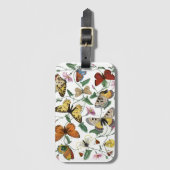 ヴィンテージバタフライとガ絵画ス ラゲッジタグ (正面縦)