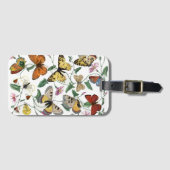 ヴィンテージバタフライとガ絵画ス ラゲッジタグ (正面横)