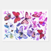 ヴィンテージバタフライとガ絵画ス ラッピングペーパーシート (正面3)