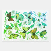 ヴィンテージバタフライとガ絵画ス ラッピングペーパーシート (正面2)