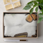 ヴィンテージバタフライアゲハチョウ（昆虫）オオカバマダラ、モナーク絵を描レディ 薄葉紙 (ギフト)