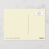 ヴィンテージバタフライイラストレーション、オレンジとブラック ポストカード (裏面)