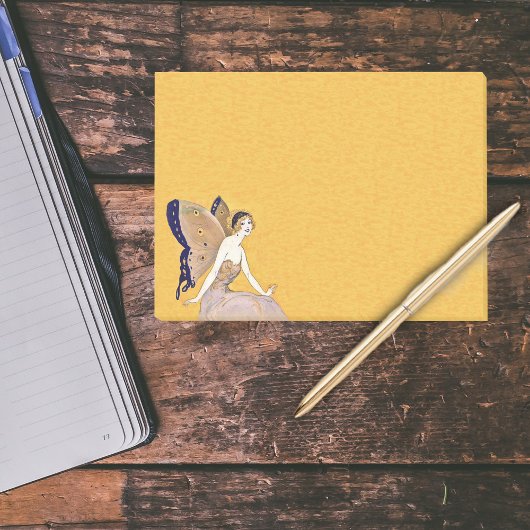 ヴィンテージバタフライウィングスフェアリー妖精ブロンドヘア ポストイット