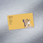 ヴィンテージバタフライウィングスフェアリー妖精ブロンドヘア マグネット名刺 (インサイチュ)