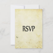 ヴィンテージバタフライウェディングRSVP 出欠カード (裏面)