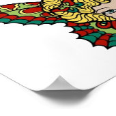 ヴィンテージバタフライウーマンタトゥーアート ポスター (角)