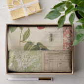 ヴィンテージバタフライエフェメラと植物分離 薄葉紙 (ギフト)