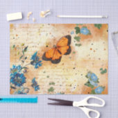 ヴィンテージバタフライエフェメラデクページ 薄葉紙 (クラフト)