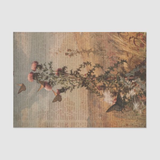 ヴィンテージバタフライエフェメラ 薄葉紙 (正面)