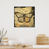 ヴィンテージバタフライオン紙 ポスター (キッチン)