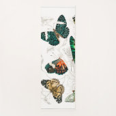 ヴィンテージバタフライオールドイラストレーションアート ヨガマット (正面)