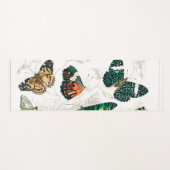 ヴィンテージバタフライオールドイラストレーションアート ヨガマット (正面(横))