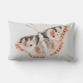 ヴィンテージバタフライオールドイラストレーション装飾用クッション ランバークッション (裏面)