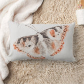 ヴィンテージバタフライオールドイラストレーション装飾用クッション ランバークッション (ブランケット)