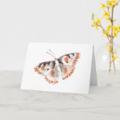 ヴィンテージバタフライオールドイラストレーション カード (黄色い花)