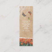 ヴィンテージバタフライスタイルミニブックマーク コーリングカード (正面)