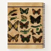 ヴィンテージバタフライスパイラルノート ノートブック (裏面)