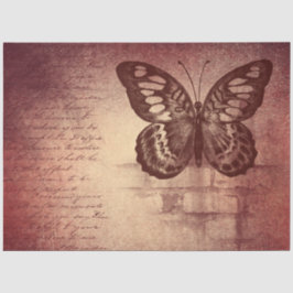 ヴィンテージバタフライデコパージュティッシュペーパー 薄葉紙