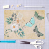 ヴィンテージバタフライデコパージュ   薄葉紙 (クラフト)