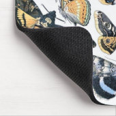 ヴィンテージバタフライパピロンオールドイラストレーションアート マウスパッド (コーナー)