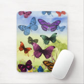 ヴィンテージバタフライパピロンオールドイラストレーションアート マウスパッド (マウス)