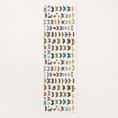 ヴィンテージバタフライパピロンオールドイラストレーションアート ヨガマット (正面)