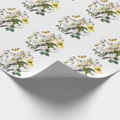 ヴィンテージバタフライパピロンオールドイラストレーション ラッピングペーパー (角)