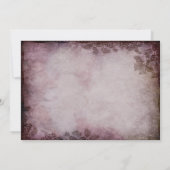 ヴィンテージバタフライパープル素朴結婚式招待状 招待状 (裏面)