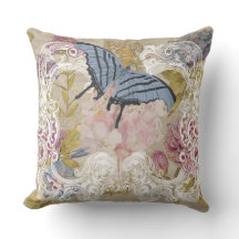 ヴィンテージバタフライフローラロマンチックコラージュ