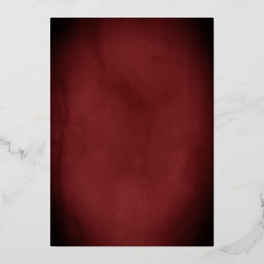 ヴィンテージバタフライフローラ王室のレッドキンセアニェラ 箔招待状 (裏面)