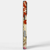 ヴィンテージバタフライブルゴーニュピンクダマスク Case-Mate iPhoneケース (裏面 / 右)