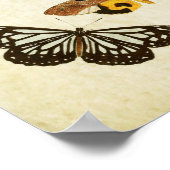 ヴィンテージバタフライプリント030 ポスター (角)