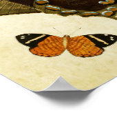 ヴィンテージバタフライプリント121 ポスター (角)