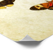 ヴィンテージバタフライプリント178 ポスター (角)