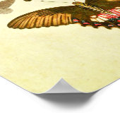 ヴィンテージバタフライプリント265 ポスター (角)