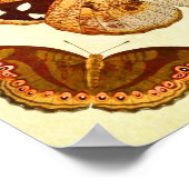 ヴィンテージバタフライプリント374 ポスター (角)