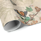 ヴィンテージバタフライボタニカルエフェラ ラッピングペーパー (ロールコーナー)