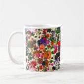 ヴィンテージバタフライラビットガーデンフローラ水彩 コーヒーマグカップ (左)