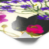 ヴィンテージバタフライラビットガーデンフローラ水彩 フォトプリント            (角)