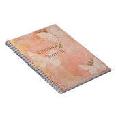 ヴィンテージバタフライ仕訳帳のパーソナライズ ノートブック (右側)