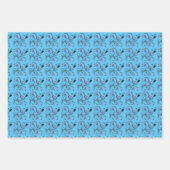 ヴィンテージバタフライ包装紙シート3セット ラッピングペーパーシート (正面2)