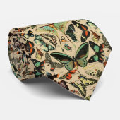 ヴィンテージバタフライ鱗翅目プリント ネクタイ (ロール)